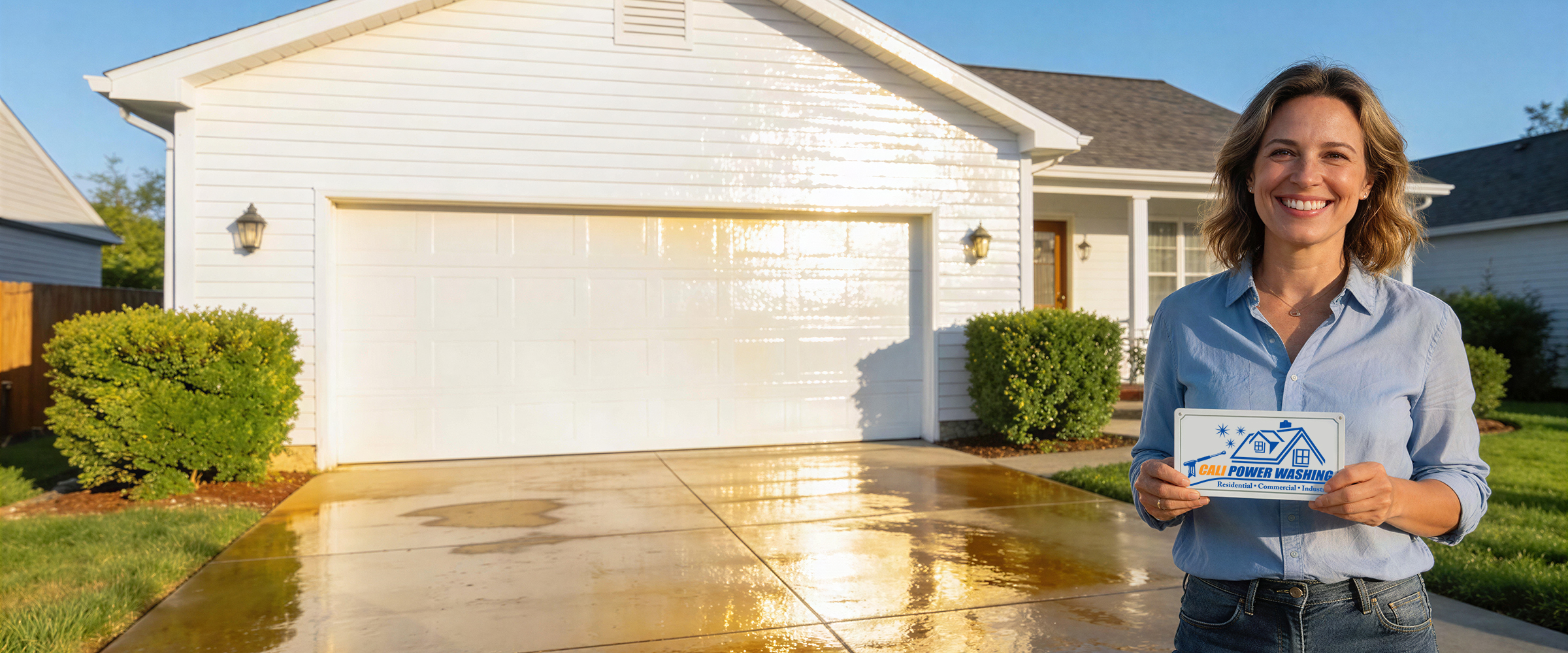 Cali Power Washing, professional pressure washing service. Houses, driveways, sidewalks, decks, pavers and more.