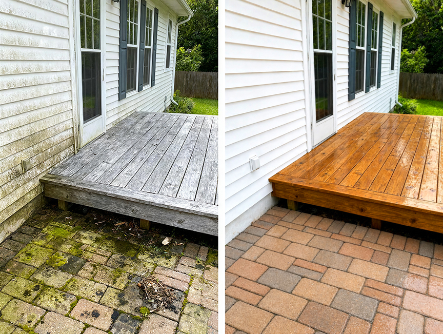 Smyrna Delaware professional power washing and deck cleaning.