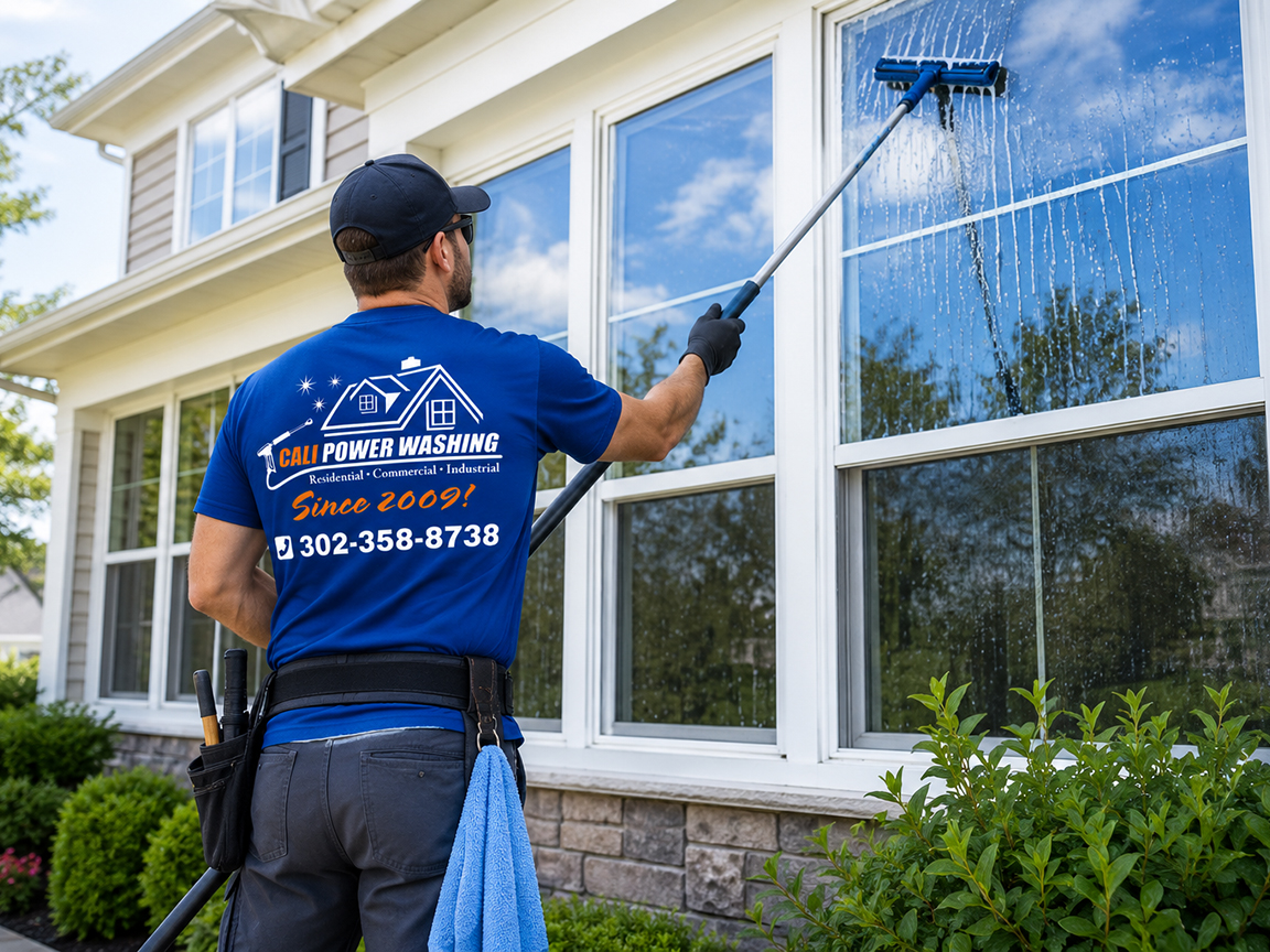 Window Cleaning in Delaware by Cali Power Washing